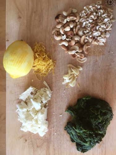 Nettle pesto ingredients